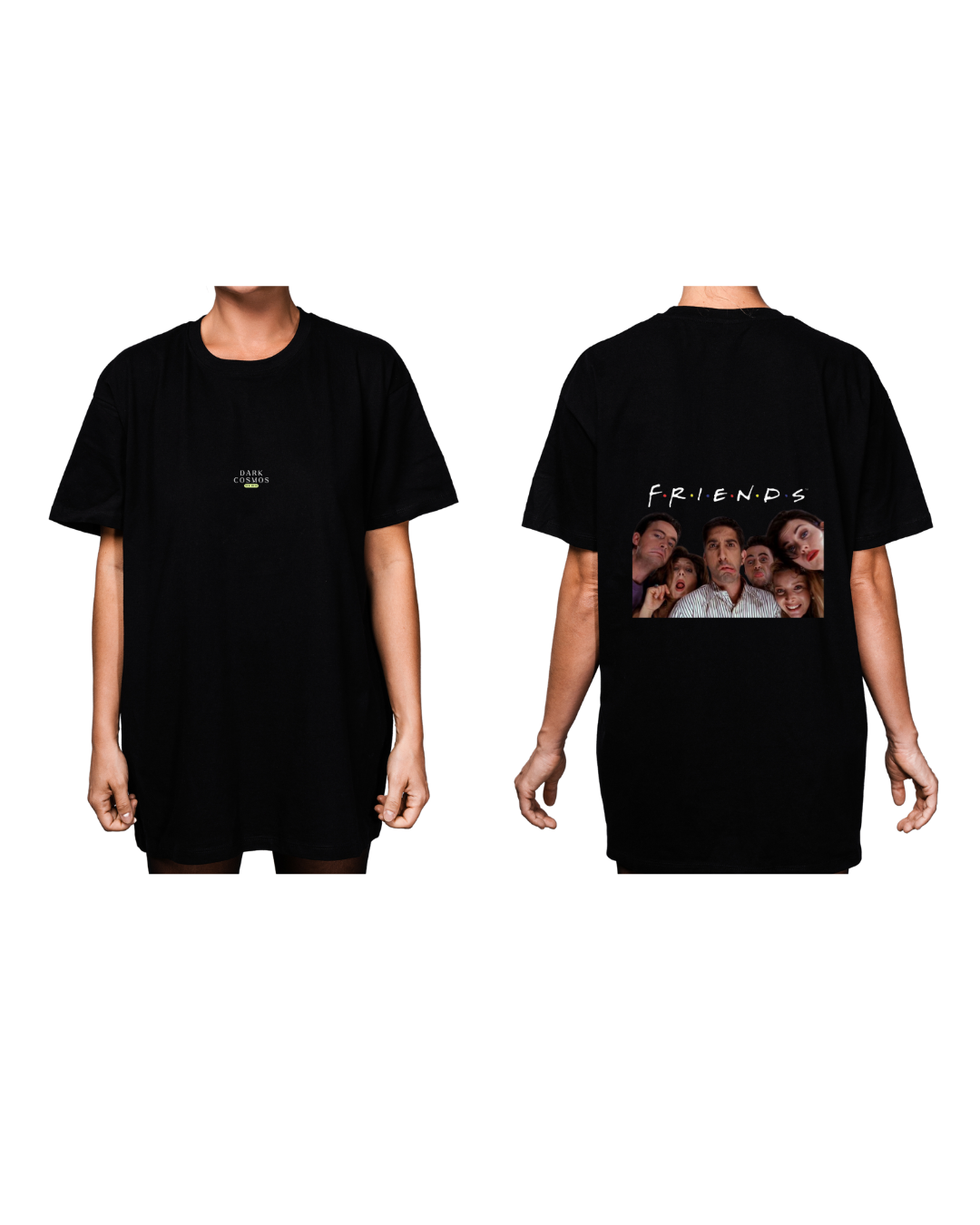 #2003 Playera Oversized Friends - Dark Cosmos MX