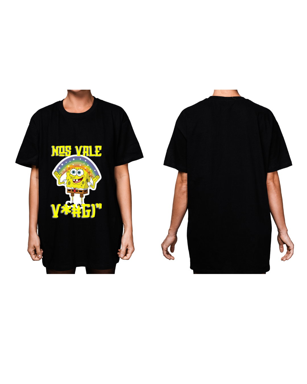 #3005 Playera Oversized Bob Esponja - Dark Cosmos MX