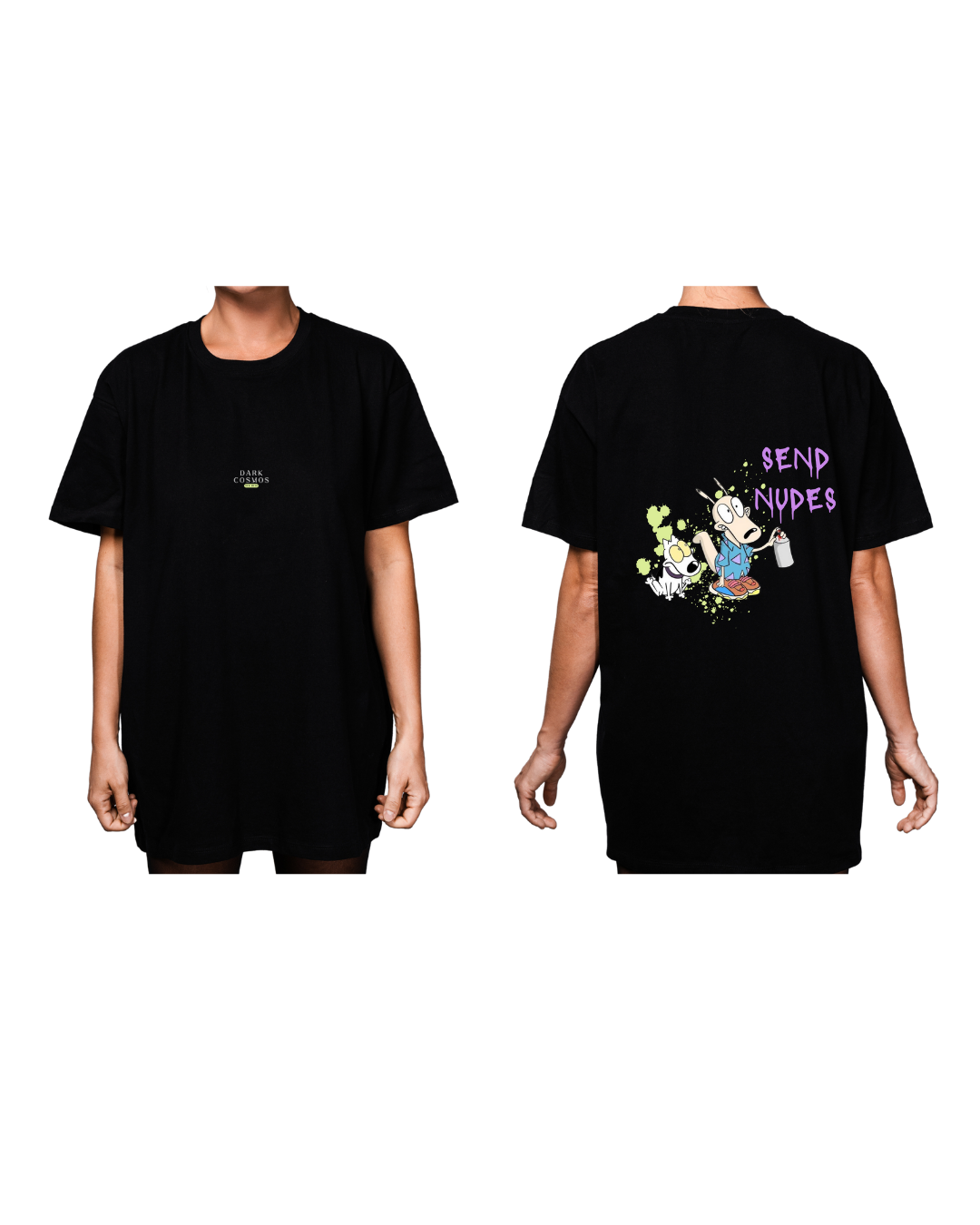 #3012 Playera Oversized Rockos Modern Life - Dark Cosmos MX