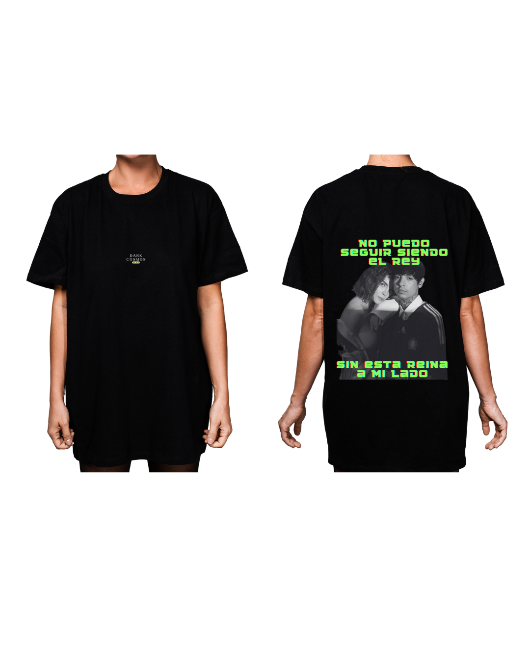 #1003 Playera Oversized Belinda y Nata - Dark Cosmos MX