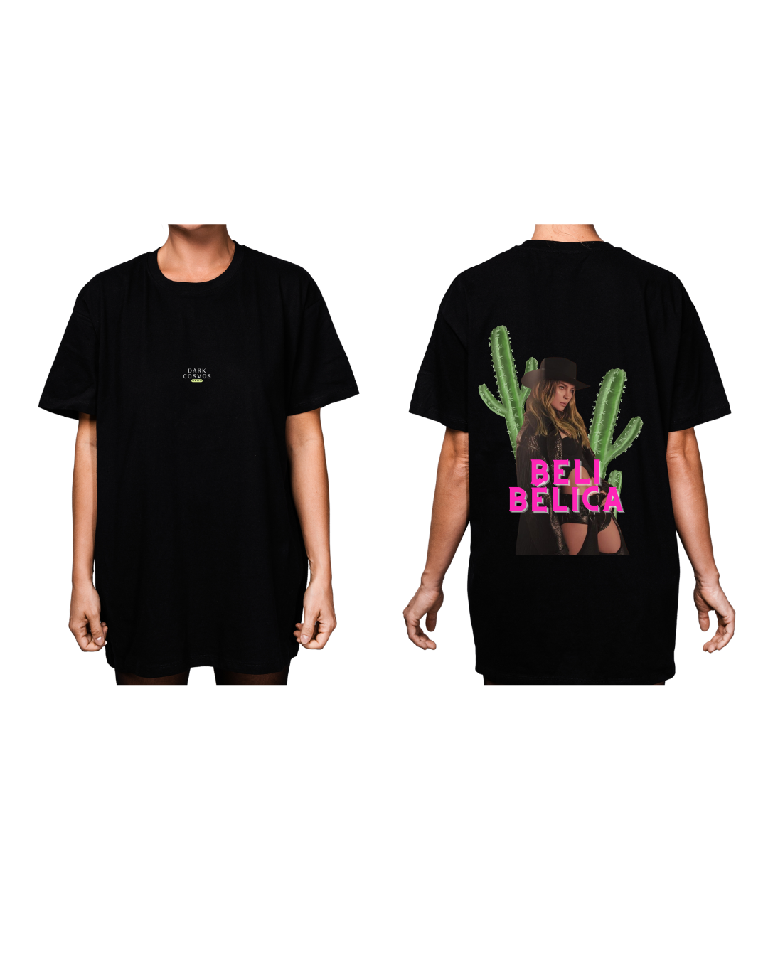 #1004 Playera Oversized Belinda - Dark Cosmos MX
