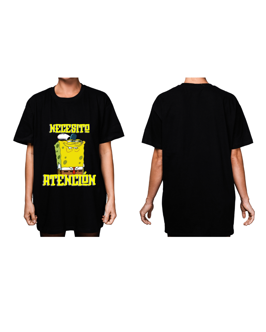#3002 Playera Oversized Bob Esponja - Dark Cosmos MX