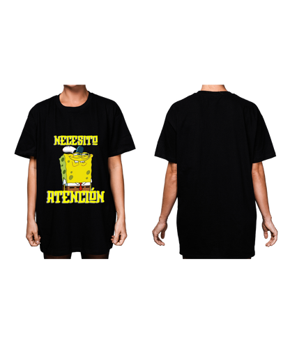 #3002 Playera Oversized Bob Esponja - Dark Cosmos MX