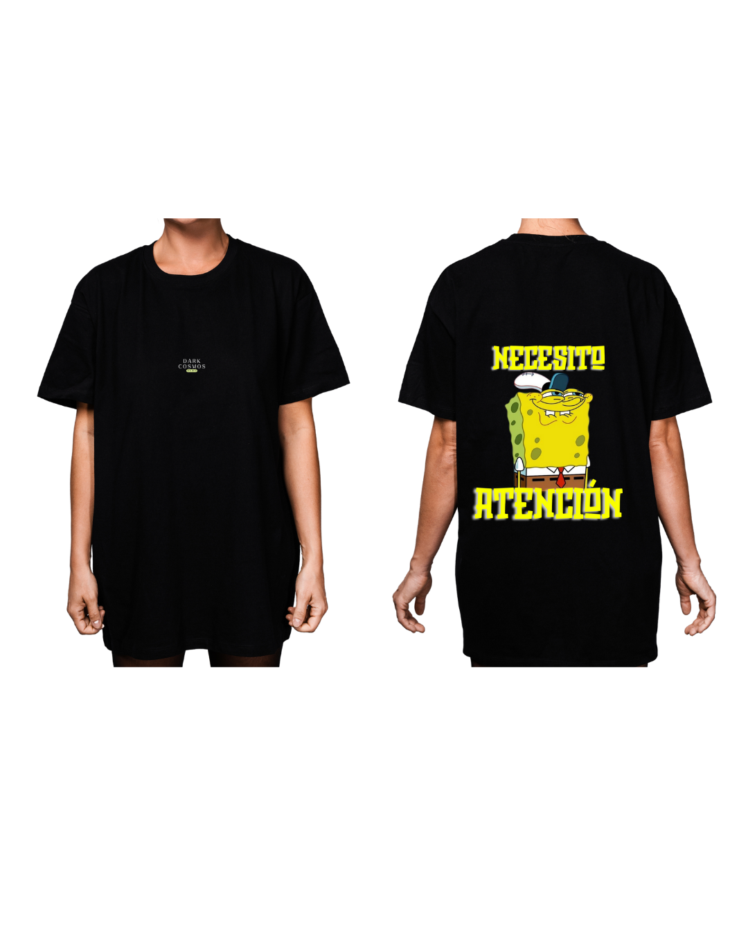 #3002 Playera Oversized Bob Esponja - Dark Cosmos MX