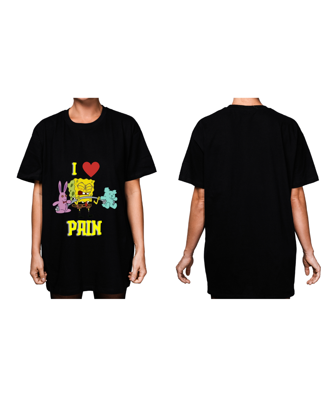 #3004 Playera Oversized Bob Esponja - Dark Cosmos MX