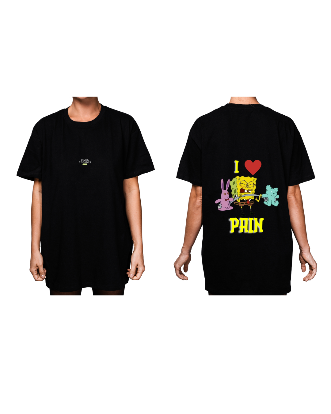 #3004 Playera Oversized Bob Esponja - Dark Cosmos MX