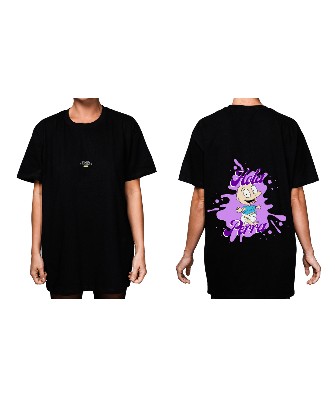 #3008 Playera Oversized Rugrats - Dark Cosmos MX
