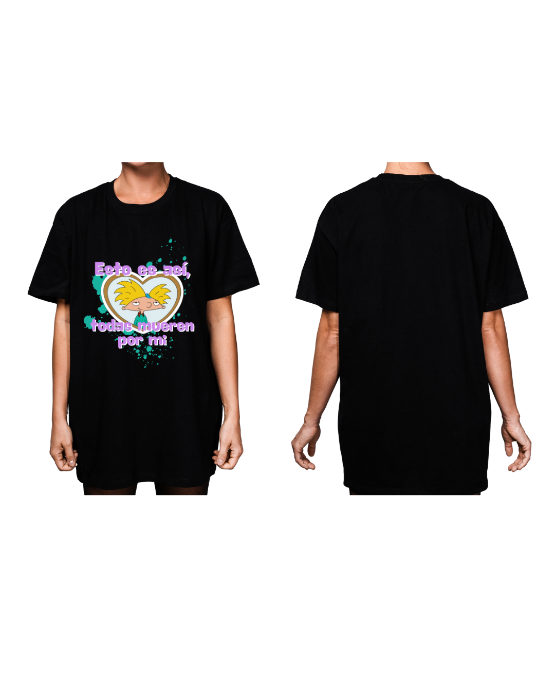 #3011 Playera Oversized Hey Arnold - Dark Cosmos MX
