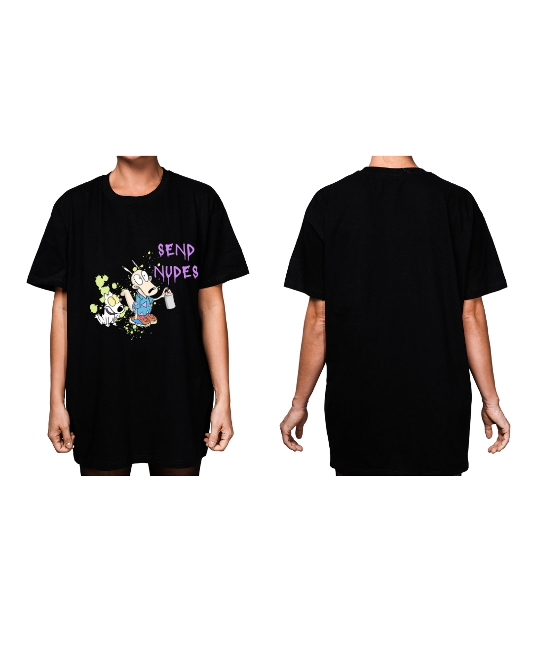 #3012 Playera Oversized Rockos Modern Life - Dark Cosmos MX