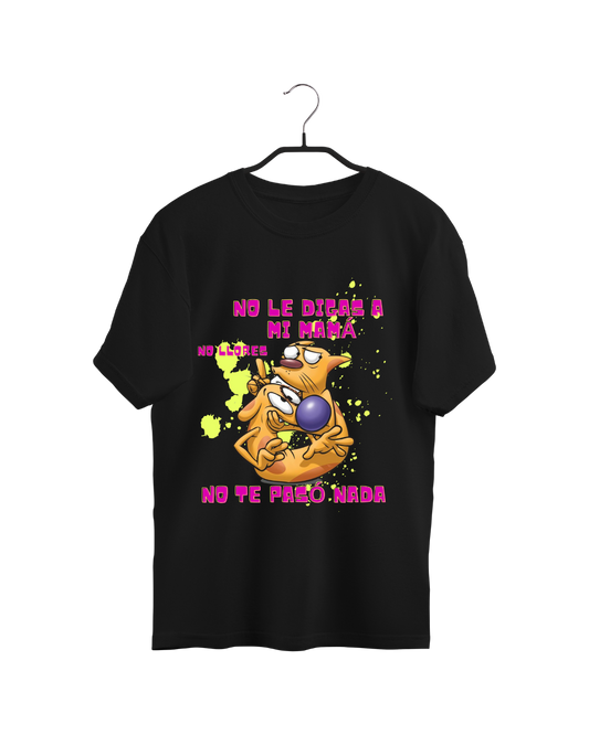 #3013 Playera Oversized Cat Dog - Dark Cosmos MX