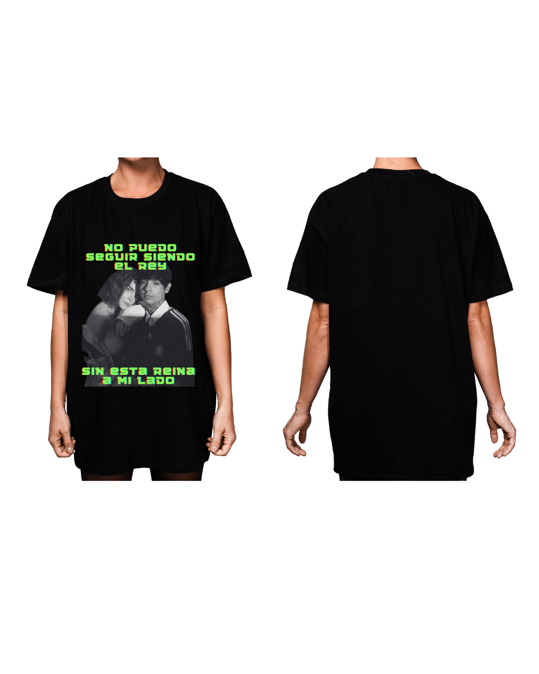 #1003 Playera Oversized Belinda y Nata - Dark Cosmos MX